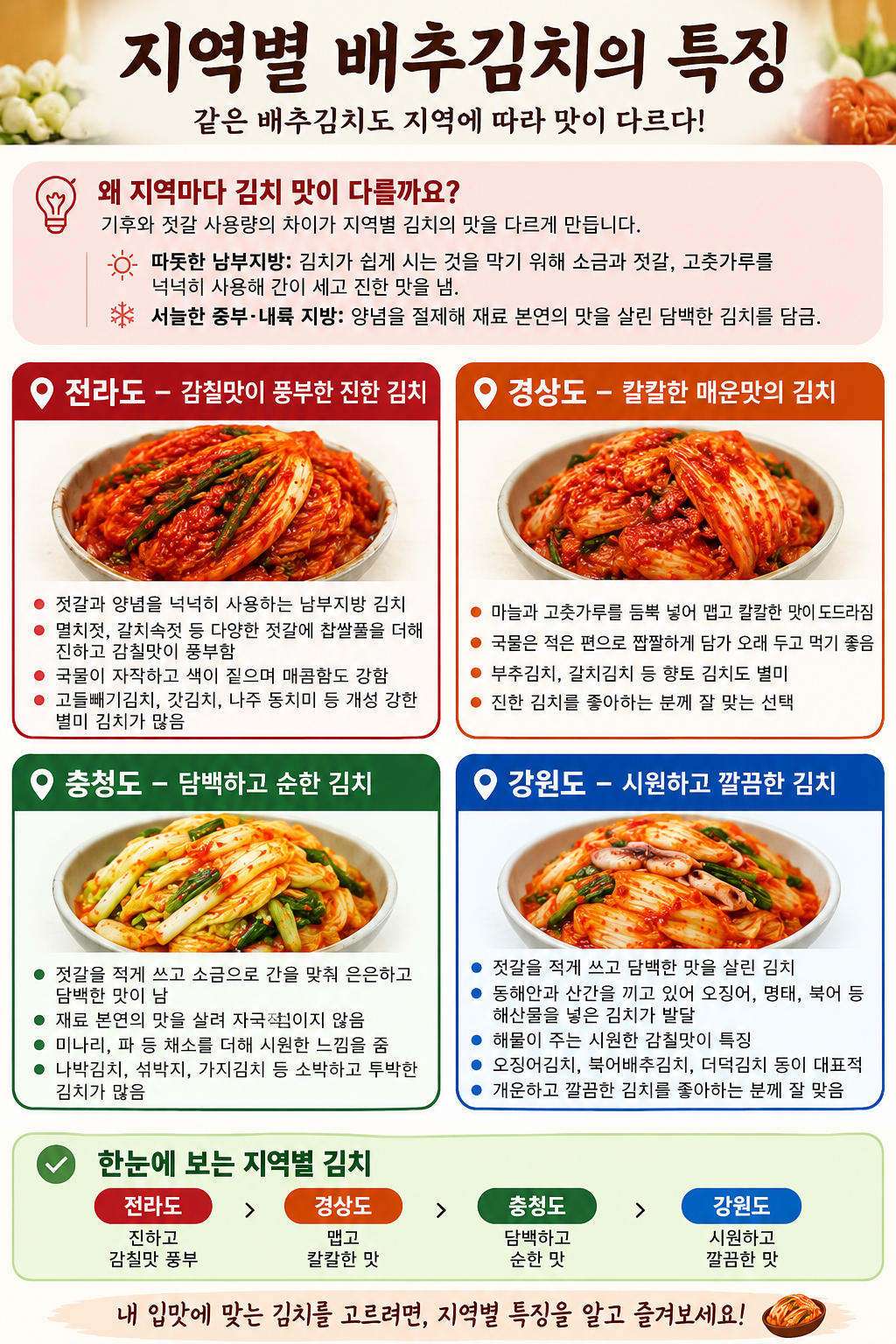 고향사랑기부제, 고향사랑기부, 지역별김치, 전라도김치, 포기김치, 경상도김치, 충청도김치, 강원도김치