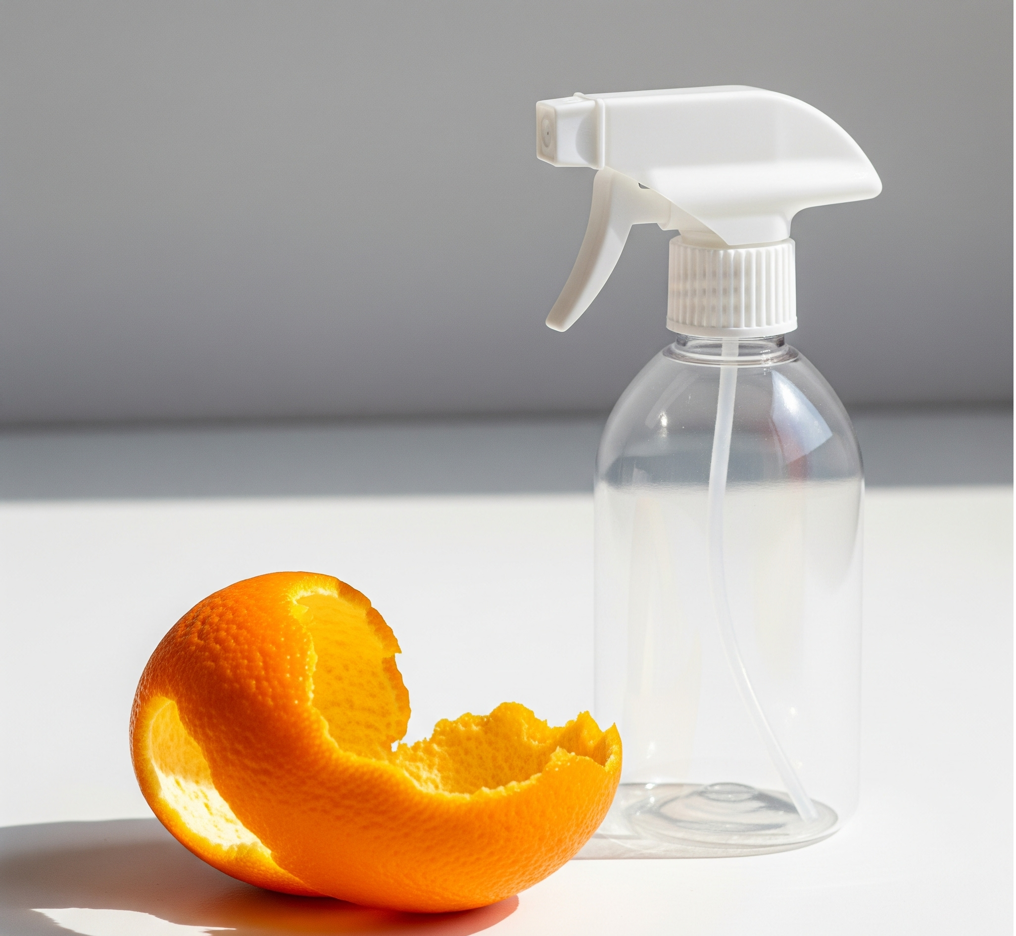 오렌지 껍질과 분무기