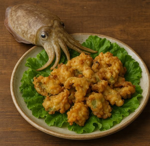 갑오징어  상추튀김