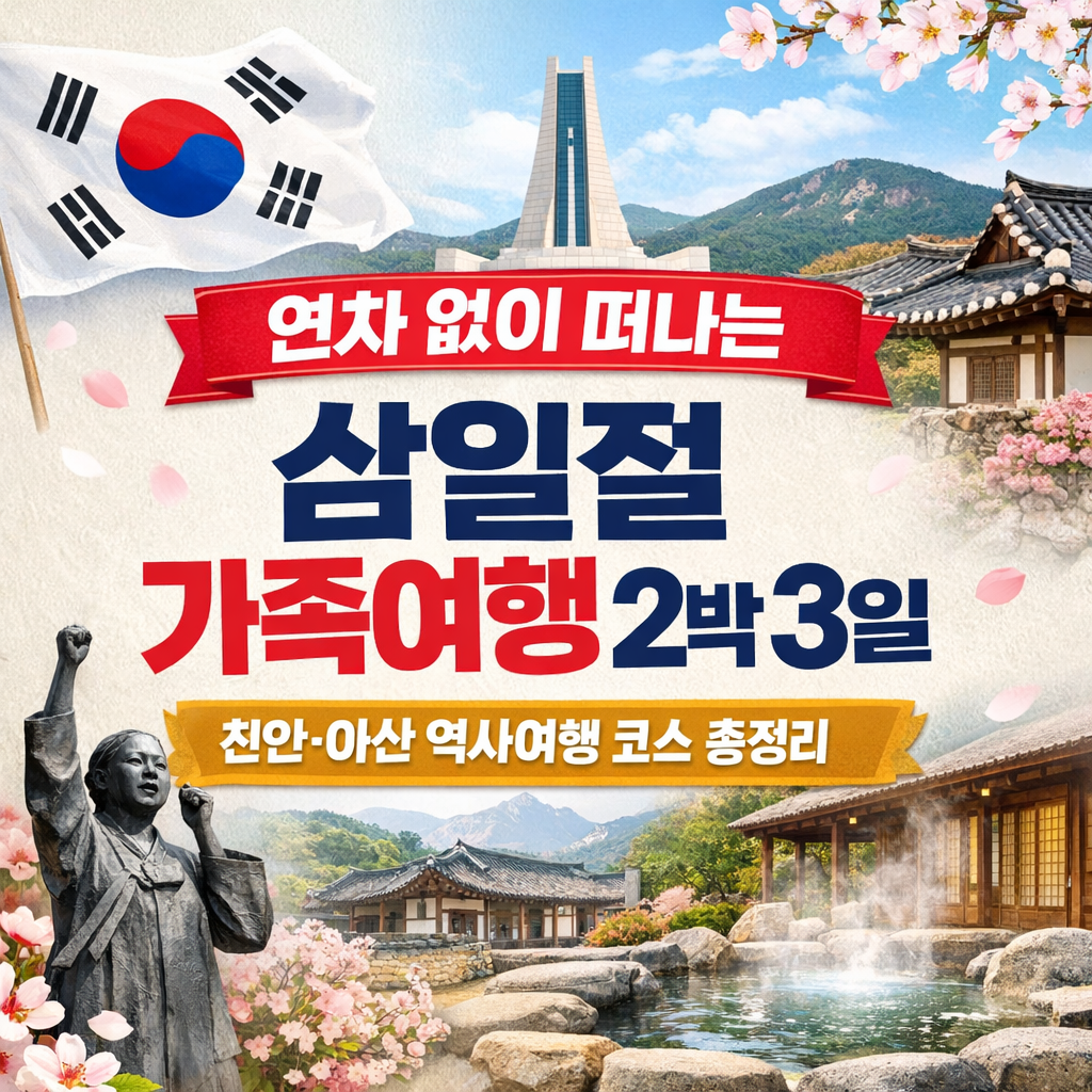 삼일절 연휴 가족여행 천안 아산 역사테마여행