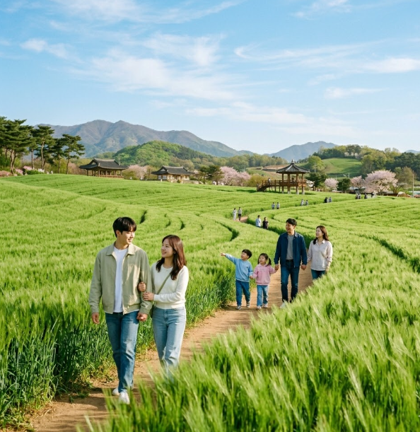 고창 청보리밭 관람