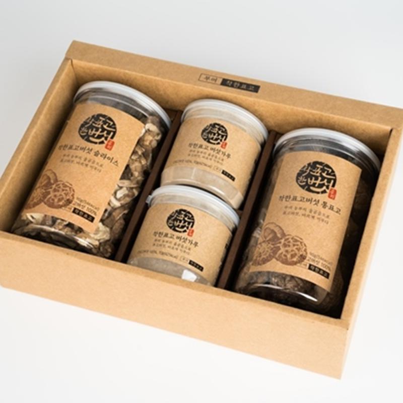 표고버섯 3종세트 320g(표고 통버섯 90g+버섯 슬라이스 90g+버섯가루 70*2통)