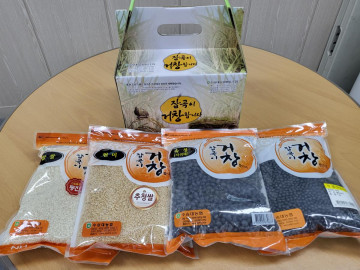 수승대농협 잡곡세트 4kg(찹쌀 1kg+현미 1kg+귀리 1kg+서리태 1kg)