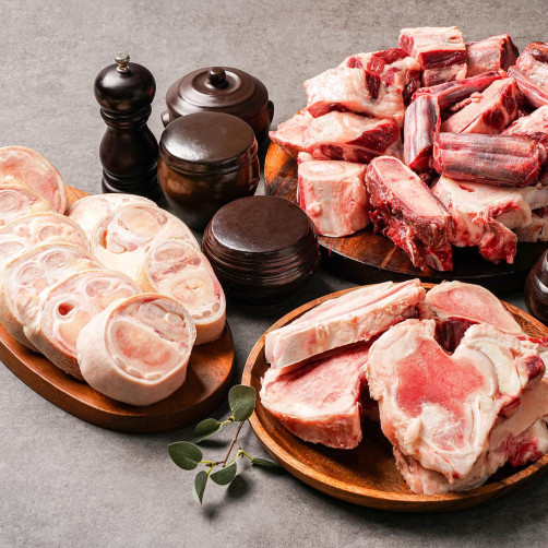 명품한우 몸보신세트(사골 4kg, 우족 3kg)