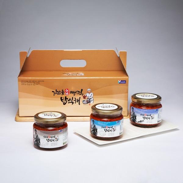 경북 영덕 전통숙성 밥식해 3종세트1.5kg(가자미+오징어+횟대 각 500g)