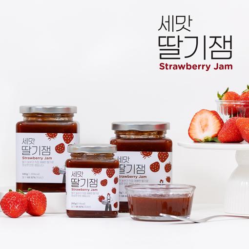 국내산 세맛딸기잼(260g*2병, 580g*1병)