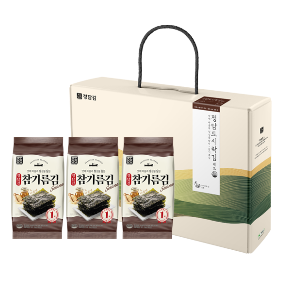 정담김 참기름김 선물세트 60봉(매운김 16봉+올리브김 12봉+참기름김 12봉)
