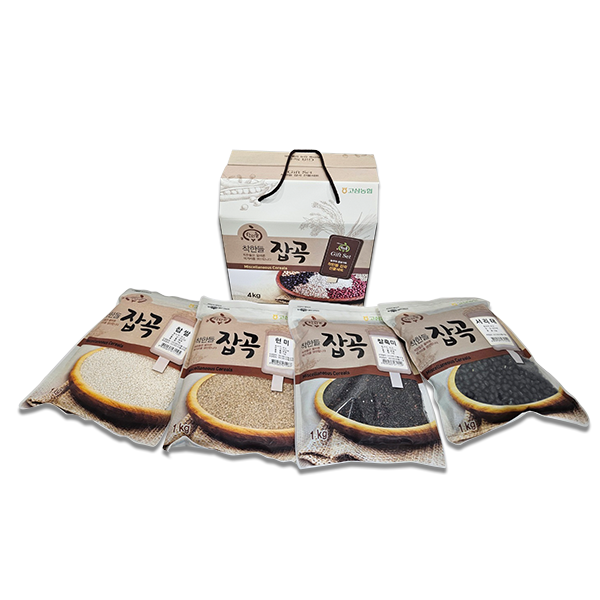 고삼농협 잡곡세트 4kg(찹쌀/현미/찰흑미/서리태)