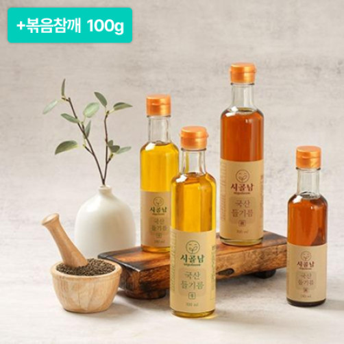 [설특선] 직접 재배한 들기름 300ml+볶음참깨 100g