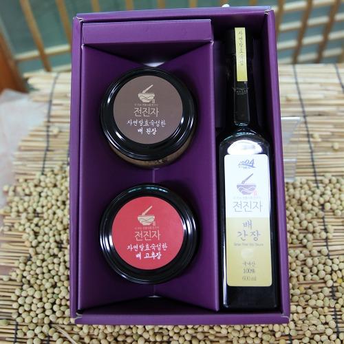 신안늘푸른농원 배고추장된장간장세트(배고추장500g+배된장500g+배간장600ml)