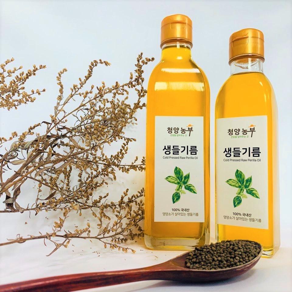 청양군 저온압착 100% 생들기름 300ml