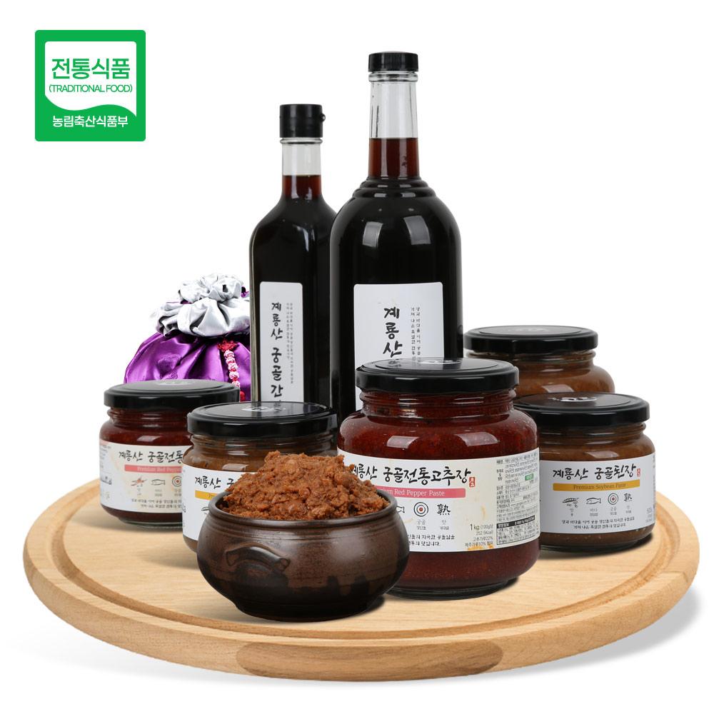 계룡산궁골 전통장 선물세트 2호(된장500g+고추장500g+한식간장500ml)