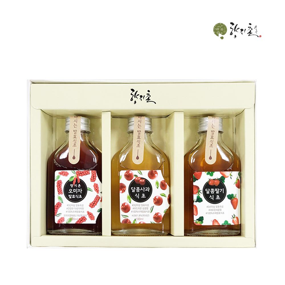 전통 발효 식초 3종 시그니처 세트 (사과 100ml+딸기 100ml+오미자 100ml)