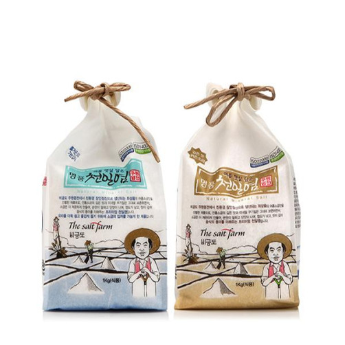 전남 신안 여름햇살담은 명품천일염(굵은소금1Kg + 가는소금1Kg)