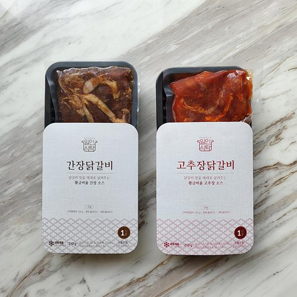 프롬웰 순살 닭갈비 밀키트(고추장 210g*3팩+간장 210g*3팩)