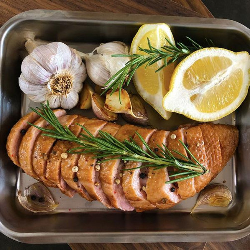 프롬웰 마늘훈제오리 1kg(500g*2팩)