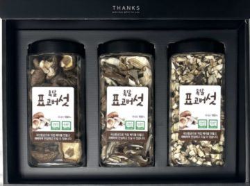 무농약 재배 GAP 건표고버섯 3종 선물세트(슬라이스 70g+칩 160g+통 75g)