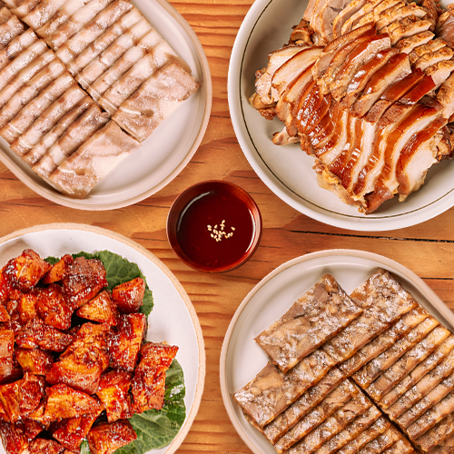 삼대가 족발 편육 4종 세트 1.12kg(순살족발, 불족발, 족발 편육, 머릿고기 편육)