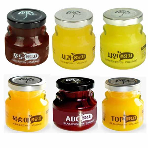 무설탕 100% 착즙 퐁당잼 150g(포도, 사과, 복숭아, 샤인, ABC, TOP)