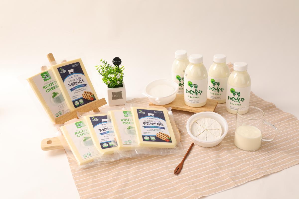 대광목장 유기농 치즈세트(요구르트 500ml+치즈 360g*2종)