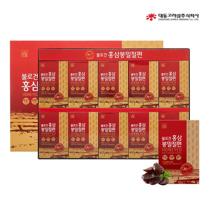 대동고려삼 4년근 홍삼 봉밀절편 200g(20g*10개)