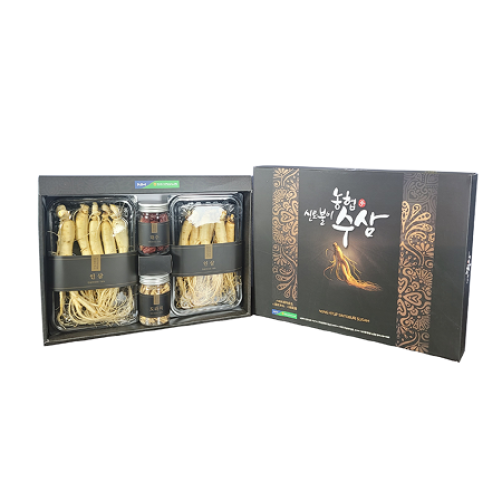 삼계용 세척수삼 선물세트(세척삼 300g+세척삼 300g+대추 70g+도라지 50g)