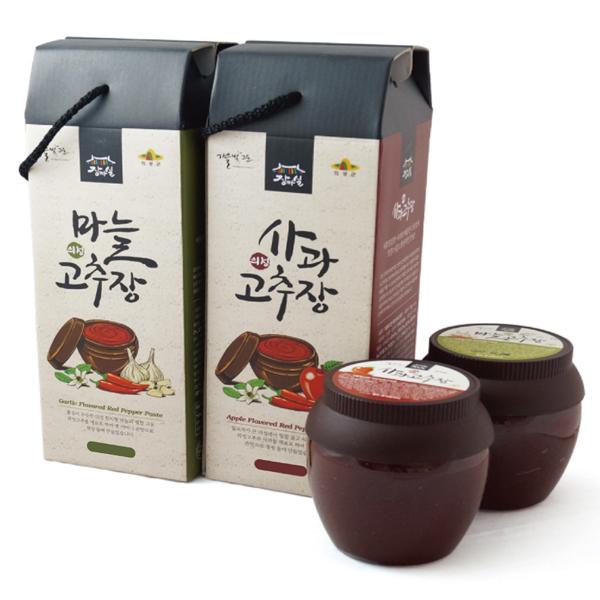 전통 고추장 선물세트(사과고추장 620g+마늘고추장 620g)