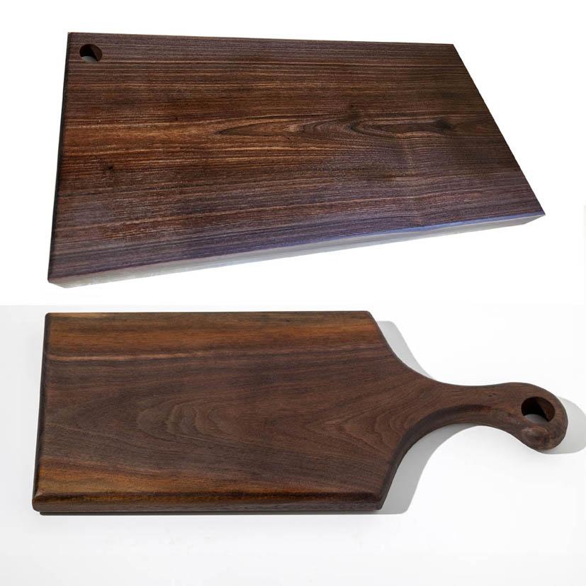 북미산 월넛원목 도마(사각모양, 손잡이모양)