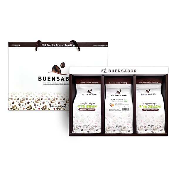 유기농 원두 3종 선물세트 600g(200g*3봉)
