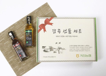 거진농협 잡곡선물세트(서리태 0.9kg+들기름 180ml+생들기름 180ml+찹쌀 1kg)