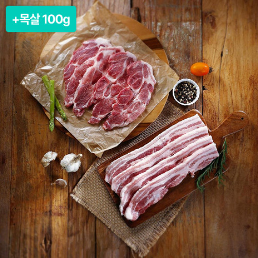 [설특선] 한돈 삼겹살&목살&앞다리 선물세트 2.1kg+목살 100g