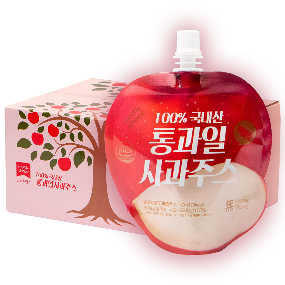 맘스초이스 통과일 사과주스 140ml*40팩