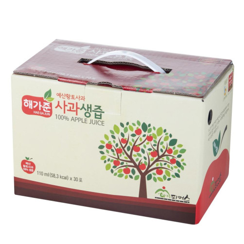 100% 사과로 착즙한 해가준사과생즙 5.5L(50포*110ml)