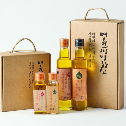 매헌 토종기름 선물세트(사과발효 생들기름 + 토종 참기름)
