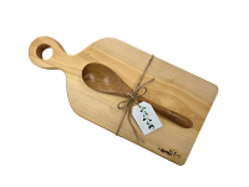 수제원목 손잡이 도마&볶음기