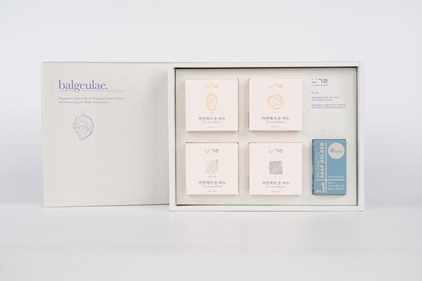 딸기 세안비누 퍼플세트(비누 4개+홀더 1개)