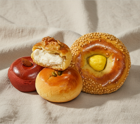 만쥬세트(밤만쥬, 오리지널, 녹차, 홍국쌀 4종)