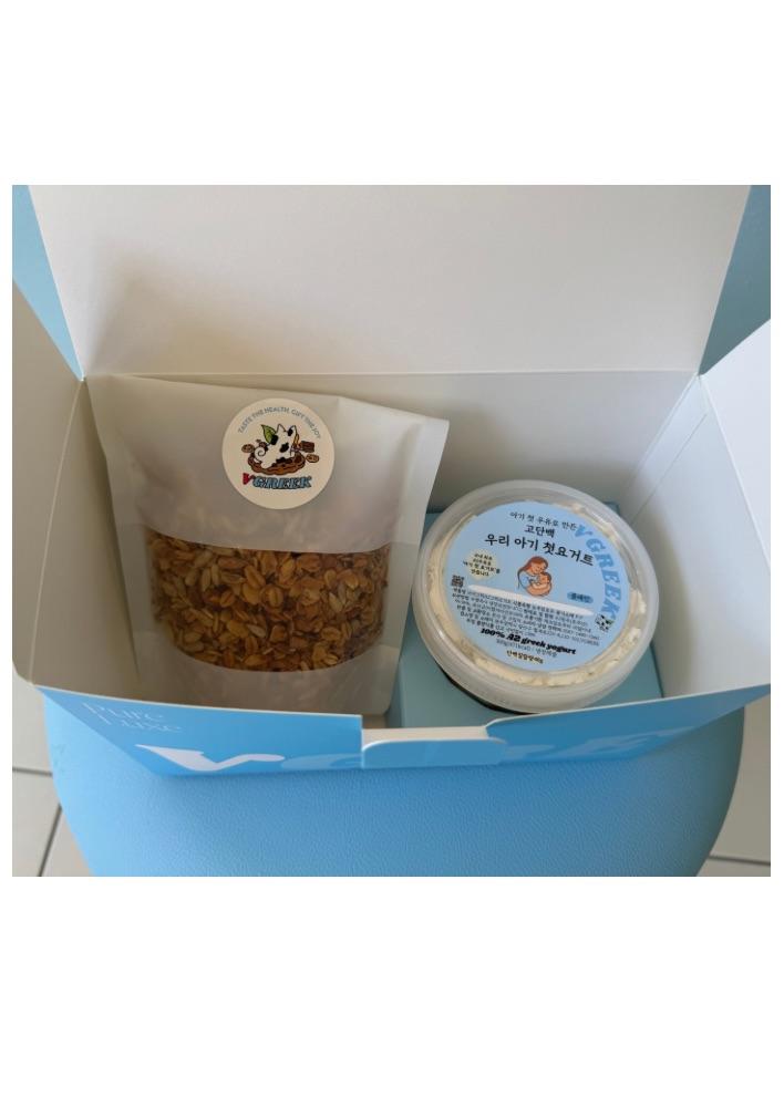 고단백 A2 그릭요거트&그래놀라 455g(요거트 300g+그래놀라 155g)