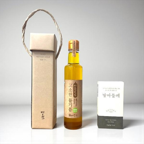 매헌 고소한 들기름 250ml 1병 (사은품) 발아들깨 1박스