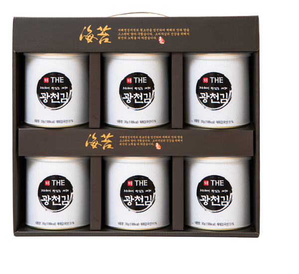 고향의선물 재래선물세트 광천김 180g(30g*6캔)