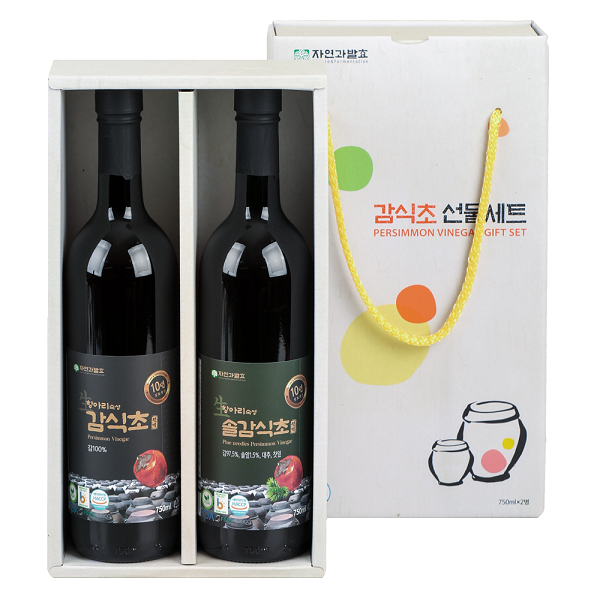 10년 항아리숙성 감식초, 솔잎감식초 세트 1500ml(감식초, 솔잎감식초 각 750ml)