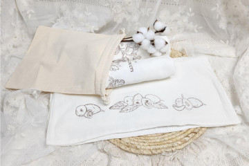 목포 소창 수건세트(무지소창 5장+면주머니) 목포 소창 수건세트(무지소창 5장+면주머니)