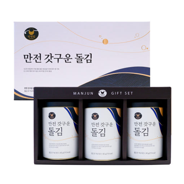 만전김 갓구운 돌김 세트 135g(45g*3캔)