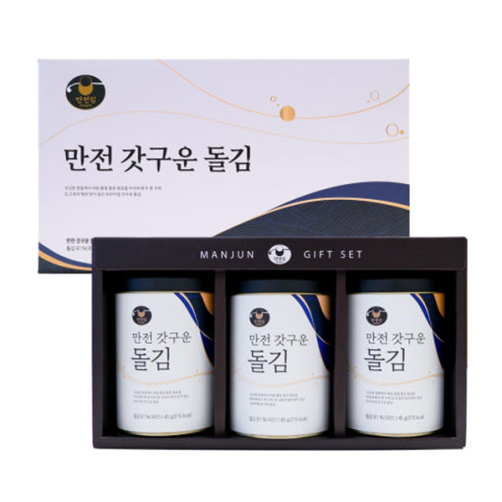 만전김 갓구운 돌김 세트 135g(45g*3캔) 만전김 갓구운 돌김 세트 135g(45g*3캔)