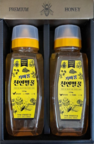 가마봉 천연벌꿀 제4호 2.4kg(아카시아꿀 1.2kg*2병)