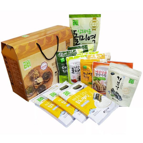 튀각부각 선물세트 670g(전장김, 돌자반, 다시마, 미역 튀각, 고추, 김부각, 돌미역)