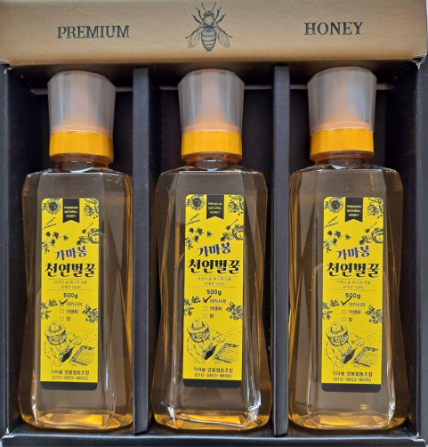 가마봉 천연벌꿀 제2호 1.5kg(아카시아꿀 500g*3병)