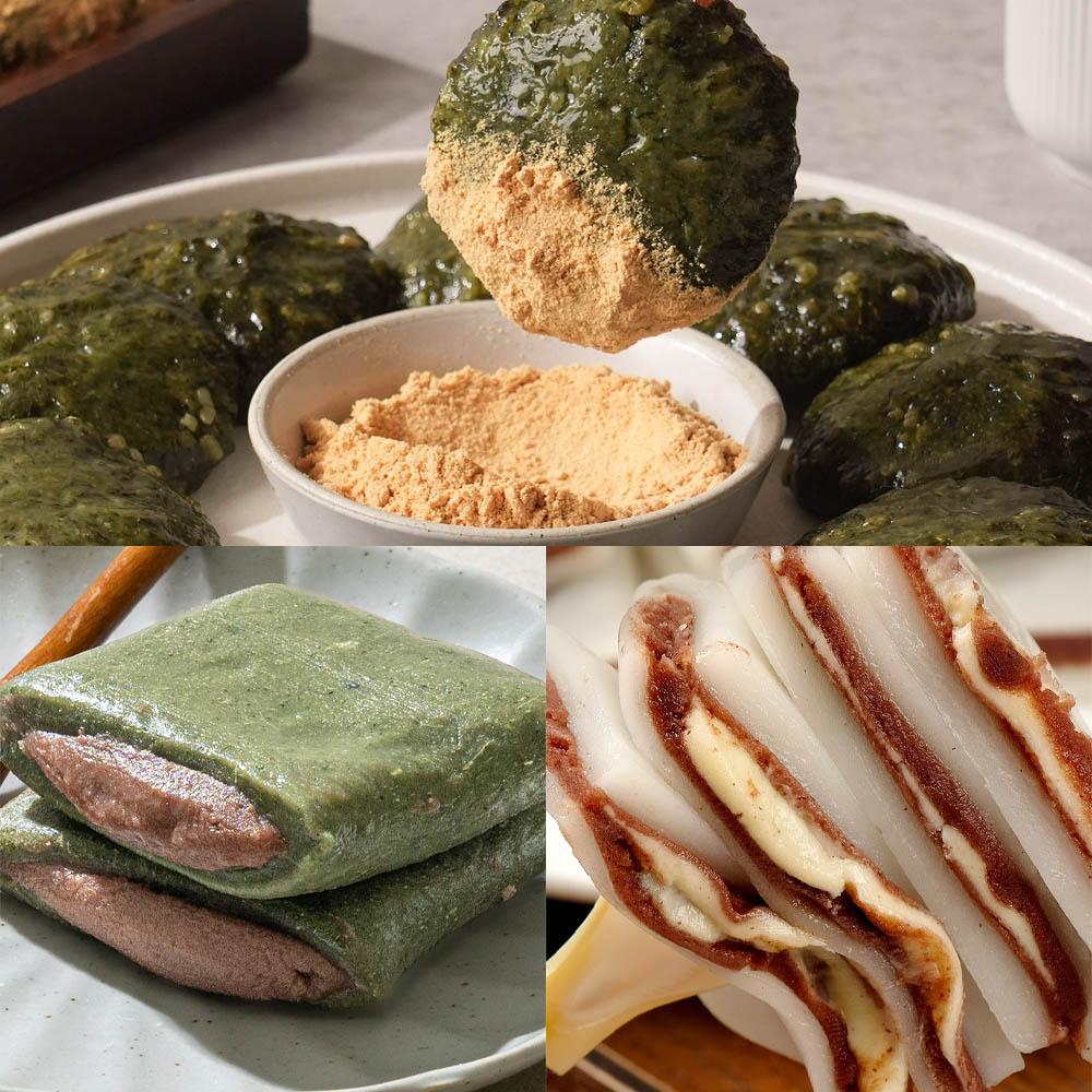 떡미당 베스트떡세트 1.39kg(쑥인절미 600g+쑥앙꼬절편 390g+앙버터절편 400g)