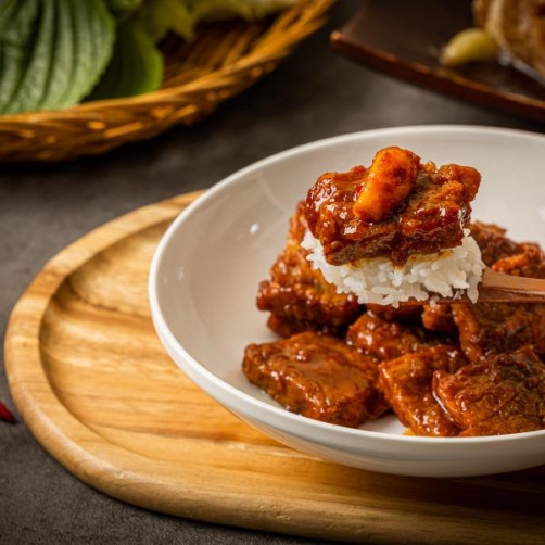 맵지만 통마늘이 들어간 칼집넣은 돼지양념구이 맵구이 1.68kg(420g*4팩)