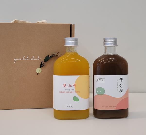 생강청300g+셋노랑300g 선물셋트